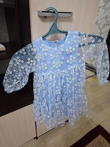 Детское платье, цвет - Голубой, Новый at lalafo.kg Детское платье, цвет - Голубой, Новый