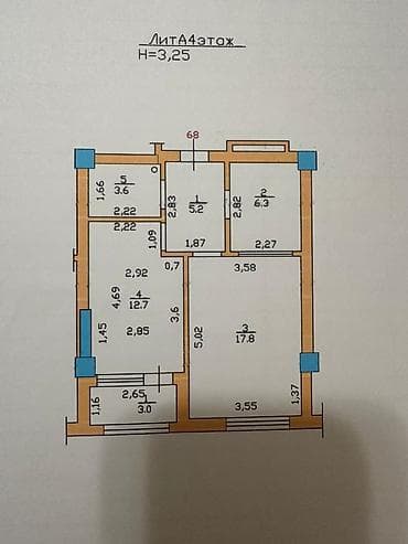 4: 2 комнаты, 50 м², КНУ Элитка, 4 этаж, Евроремонт — 5