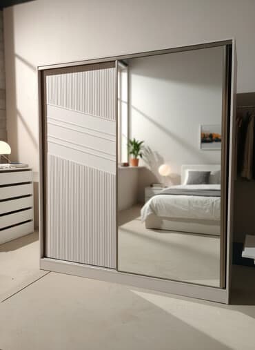 Шкаф купе, Новый, С зеркалом, ЛДСП