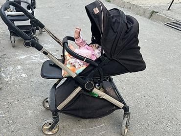 anex eli: Коляска, Другой бренд, цвет - Черный, Б/у — 1