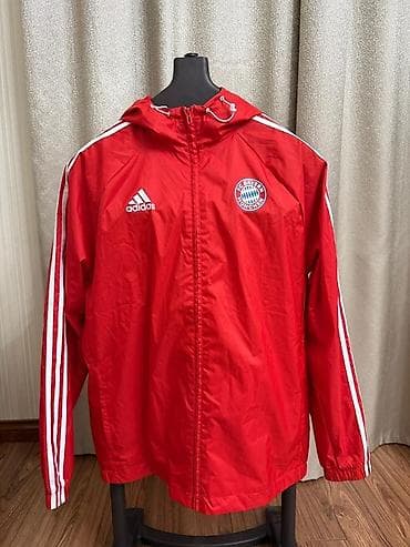 Мужская куртка, L, Adidas, Новый, цвет - Красный