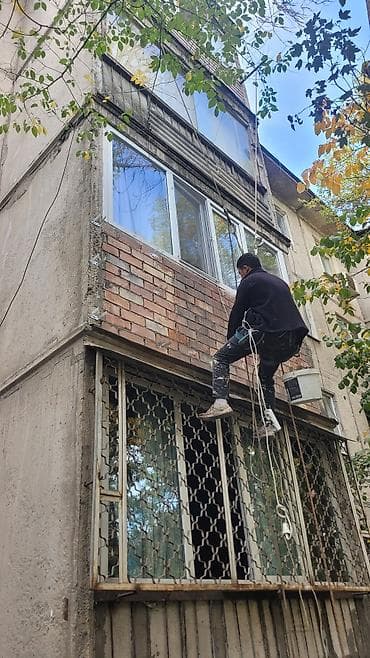 тура леса: Утепление и отделка фасадов и лоджий методом промышленного альпинизма — 6