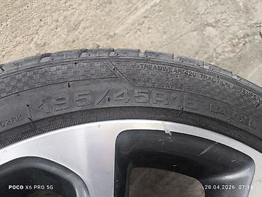 Шины и диски: Колеса в сборе 195 / 45 / R 16, Лето, Б/у, Комплект, Легковые, Литые, отверстий - 4 — 3