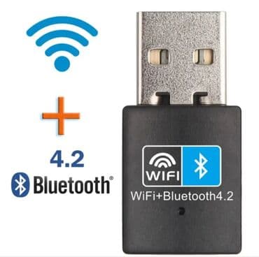 wifi адаптер: 2в1 USB адаптер Wi-Fi + Bluetooth 4.2. Новый. Не требует установки — 1