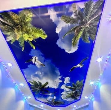 Натяжной потолок Глянцевое, Матовое, 3D потолки Гарантия, Бесплатная консультация, Бесплатный замер