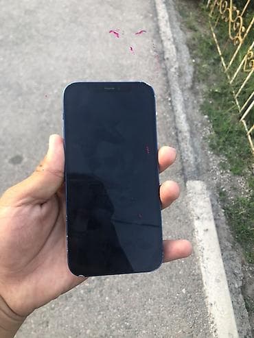 Техника и электроника: IPhone 12, Б/у, 64 ГБ, Синий, Защитное стекло, 76 % — 2