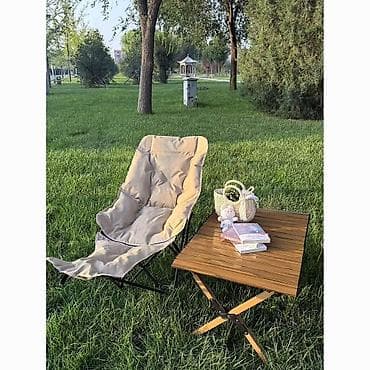 шезлонг для купания: Походный складной стул, Другой материал, цвет - Бежевый — 2