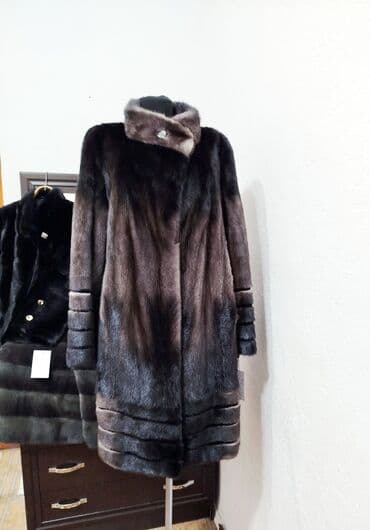 платья из панбархата на шифоне для полных: Шуба, Норка, По колено, Италия, L — 3