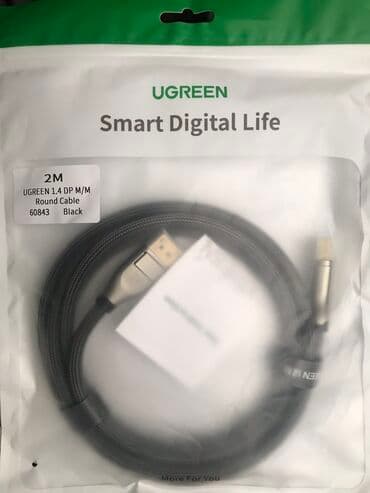 4k monitor: Кабель DisplayPort 1.4 от UGREEN 8K @ 60 Гц, 4K @ 144 Гц, 2K @ 165 Гц — 1
