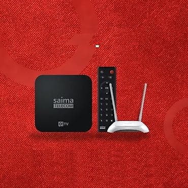 Комплект от Saima Telecom: ТВ-приставка O!TV + Wi‑Fi роутер + пульт ДУ at lalafo.kg Комплект от Saima Telecom: ТВ-приставка O!TV + Wi‑Fi роутер + пульт ДУ