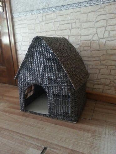 где купить домик для кошки: Кошкин дом.Плетенный ручная работа. Выс.52.шир.30см.дл.43см. Цена 2200 — 4