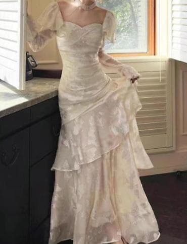 шифоне: Романтичное белое платье в винтажном стиле. Практически новое — 2