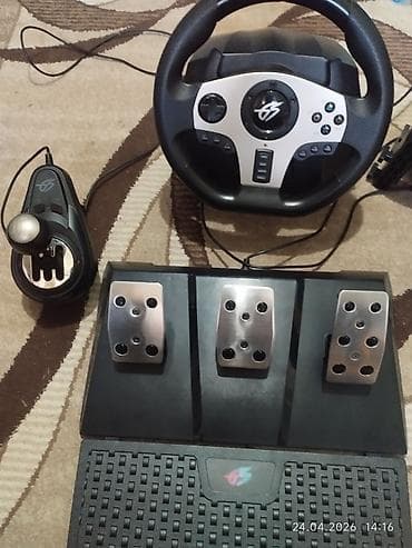 fire pc: Игровой руль DEXP Wheelman Pro 6T (проводной) с педалями и — 2