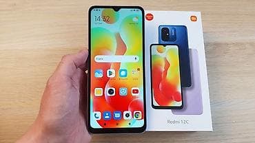 Мобильные телефоны и аксессуары: Redmi, Redmi 12C, Б/у, 128 ГБ, цвет - Голубой, 2 SIM — 2