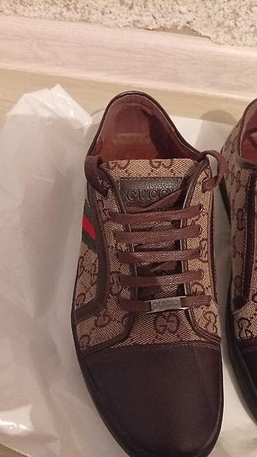18 размер: Мужские кроссовки, 42, Gucci, Новый, цвет - Коричневый, Платная доставка — 7