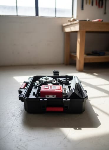 универсальный набор инструментов для дома: Комплект лазерного уровня RODEX в удобном переносном кейсе. Включает — 1