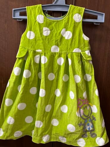 дом вещи: Детское платье, цвет - Зеленый, Б/у — 1