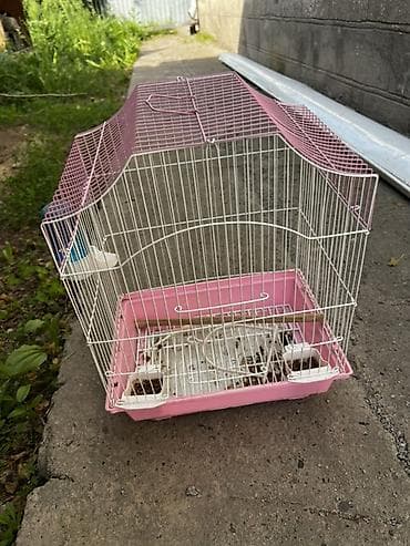 клетка для перепел: Клетка для мелких птиц - Материал: металлические прутья с полимерным — 1