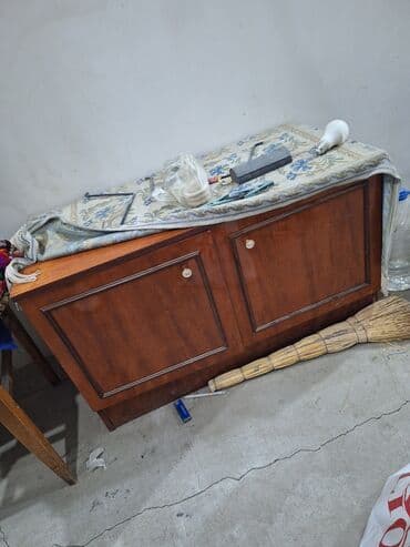 купейные шкафы в спальню: Спальный гарнитур, Б/у, Односпальная кровать, Шкаф, Трюмо, Россия, Дерево, Самовывоз, цвет - Коричневый — 6