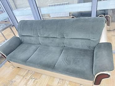 small table: Комплект мягкой мебели, Б/у, Самовывоз, цвет - Серый — 4