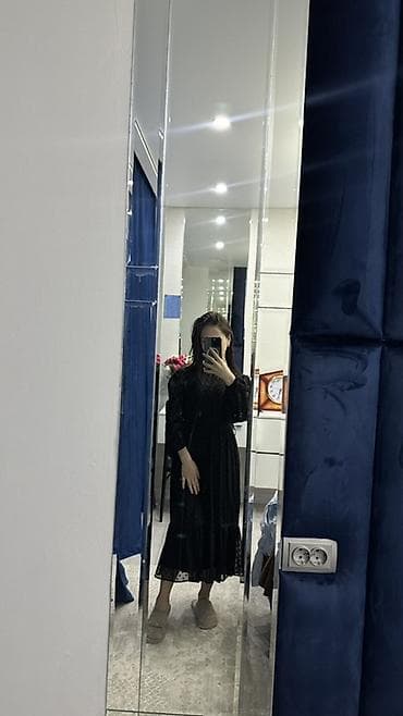 Платья: Повседневное платье, Длинная модель, Трикотаж, M — 4