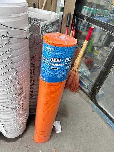Рулон стеклотканевой сетки ССШ-160. Предназначена для армирования at lalafo.kg Рулон стеклотканевой сетки ССШ-160. Предназначена для армирования