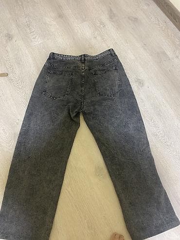Джинсы прямого кроя, деним с эффектом варки (acid wash), цвет