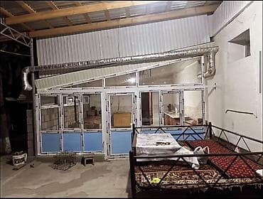 перегородки стекло: Навес, Односкатный, Пластик, Профнастил — 1