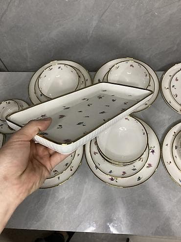 буфет для посуды: 32 предмет всё по 6 шт в подарочной упаковке 🎁 Столовый сервиз из — 6