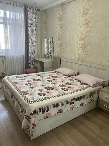 кровать 1 5: Спальный гарнитур, Двуспальная кровать, ДСП, цвет - Бежевый — 4