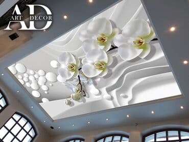 печать на стенах: Натяжной потолок 3D потолки, Глянцевое, Матовое Гарантия, Бесплатный замер, Бесплатная консультация — 28