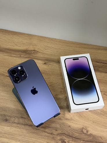 IPhone 14 Pro Max, Б/у, 256 ГБ, Deep Purple, Коробка, 100 % at lalafo.kg IPhone 14 Pro Max, Б/у, 256 ГБ, Deep Purple, Коробка, 100 %