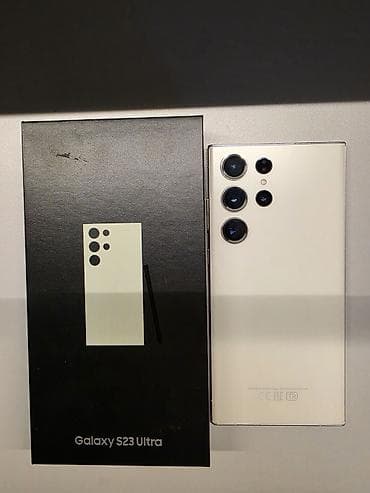 poco 6x: Samsung Galaxy S23 Ultra, Б/у, 256 ГБ, цвет - Белый, 2 SIM — 1
