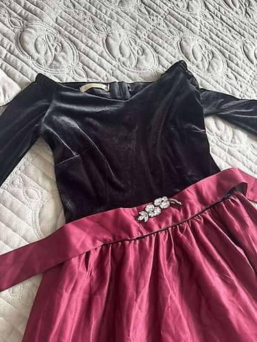 мужской смокинг купить: Вечернее платье с тречетверт рукавом и контрастным верхом/низом. - — 2