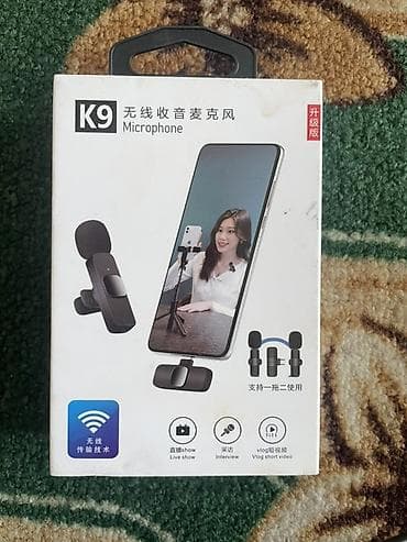 iphone хр: Беспроводной петличный микрофон K9 (обновлённая версия) - Комплект: 2 — 1