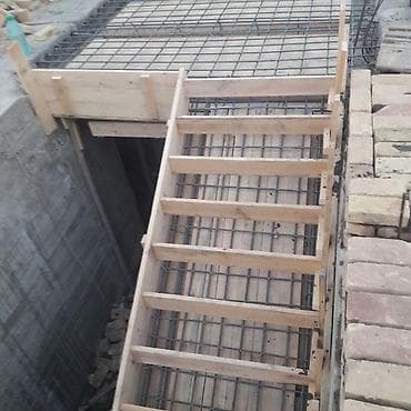 щебень декоративный: Бетонная лестница Наружные, Форма лестницы: Много-маршевая — 8