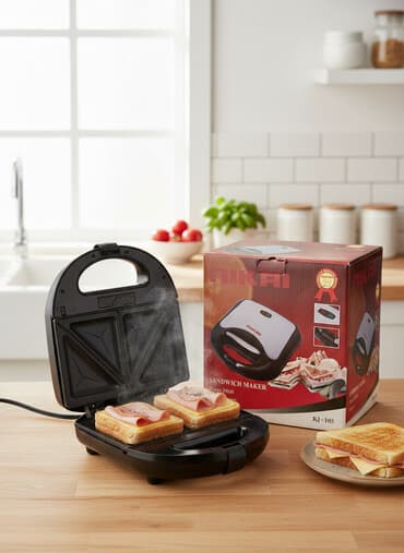 лапшерезка электрическая: Nikai сэндвичница с антипригарным покрытием, модель KJ-105 — 1