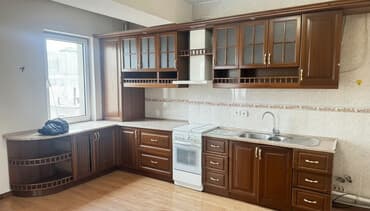 шкафы для кухни: Кухонный гарнитур, цвет - Коричневый, Дерево — 1