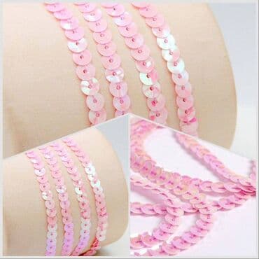 флипчарты fluorescent board с дополнительными планками: Паетки на нитке, жемчужные, диаметр 6 мм, длина 4,5 метра — 1