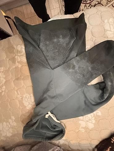 толстовка наруто: Худи с капюшоном, зелёный оттенок (градиент/варка по низу и рукавам) — 3