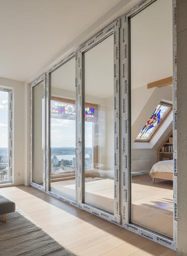 пластиковые витражи: Металлопластиковое окно на заказ, Тип окна: Балконные, Витражные, Мансардные, Бесплатная установка, Без рассрочки — 1