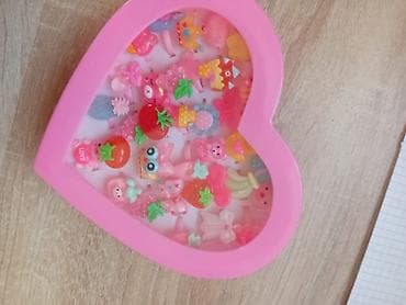 бисер браслет: Набор детских колечек в форме сердечка - Яркий подарочный набор в — 2