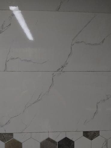 silver kitchen: Керамическая плитка «под мрамор» - Формат: прямоугольные плитки — 1