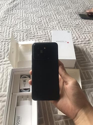 телефон пиксель: Xiaomi, 14, Б/у, 256 ГБ, цвет - Черный, 2 SIM — 1