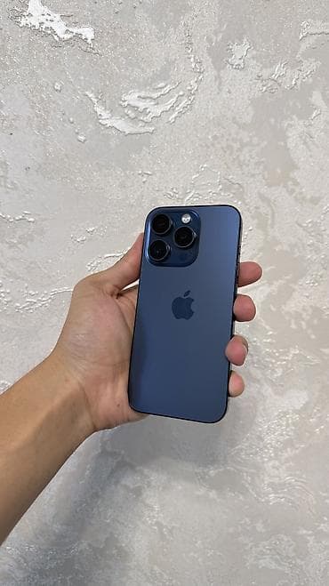 Техника и электроника: IPhone 15 Pro, Б/у, 256 ГБ, Blue Titanium, 80 % — 1