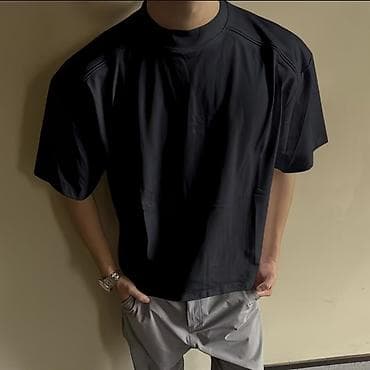 soft shell: Футболка мужская, свободный крой (oversize), цвет: чёрный. - — 1