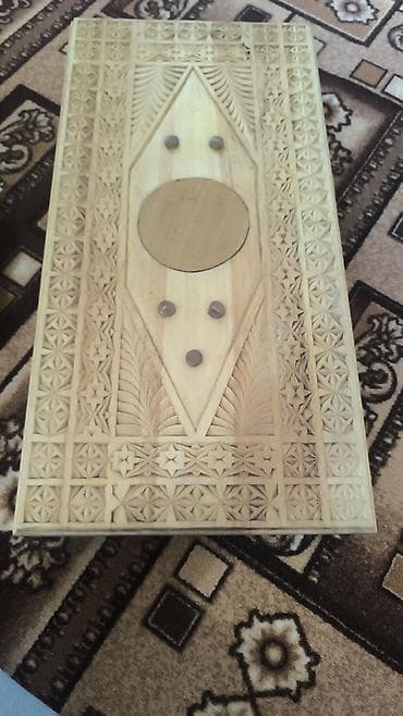 турист 3: Резная деревянная доска 3-в-1: нарды, шахматы и шашки - Материал — 1