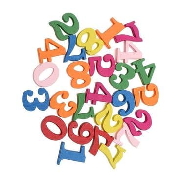 кубик рубик 3 3: Деревянные цветные цифры - 50 шт, для рукоделия, для скрапбукинга — 1