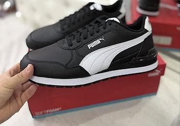 Кроссовки Puma, классический силуэт в черно-белой расцветке. - Верх lalafo.kg да Кроссовки Puma, классический силуэт в черно-белой расцветке. - Верх