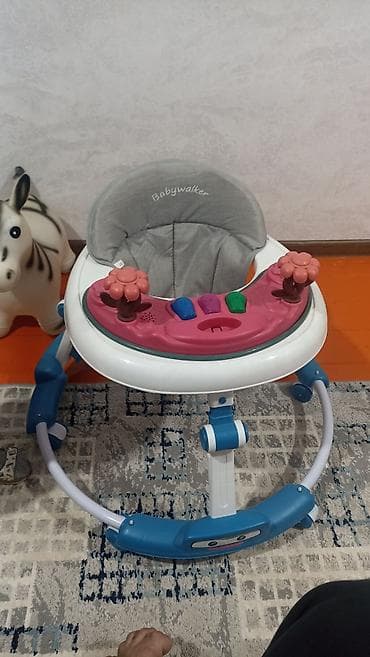 детская коляска 2 в 1: Детские ходунки Babywalker - Круглая устойчивая рама на колесиках — 1